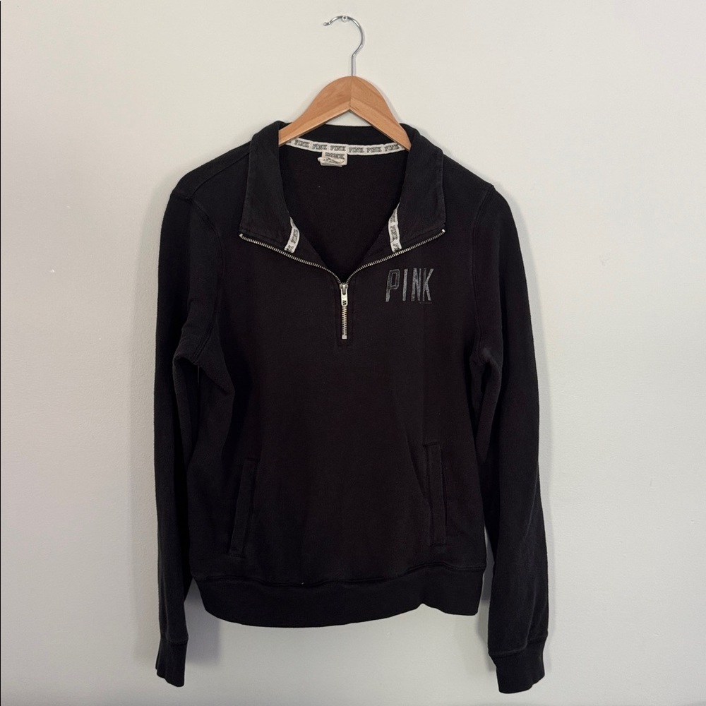 Victoria's Secret PINK Black 1/4 zip